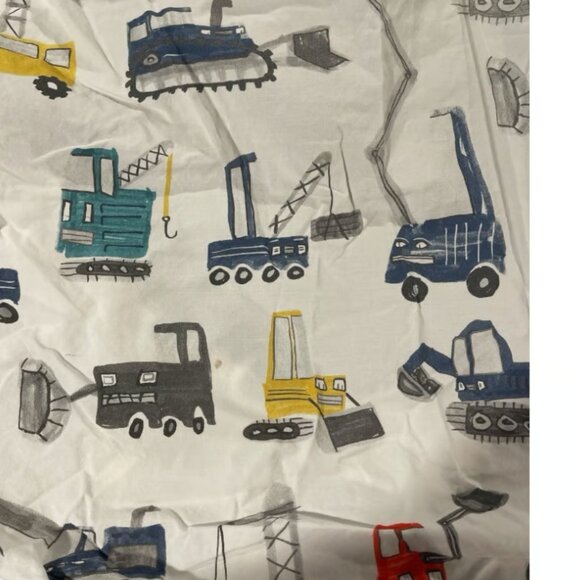 Pottery Barn Kids Jax Construction Toddler Quilt, Organic Sheet Set & Pillowcase - Picture 7 of 8